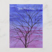 Abend Tree Postcard Postkarte (Vorderseite)