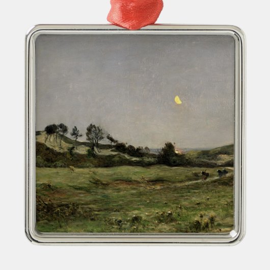 Abend über den Dünen von Equihen Silbernes Ornament (Vorne)
