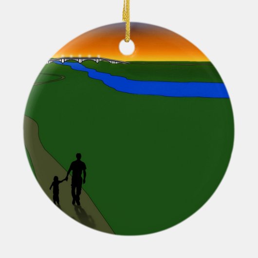 Abend und Vater Keramikornament (Hinten)