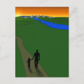 Abend und Vater Postkarte (Vorderseite)