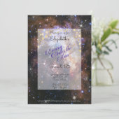 Abend unter dem Sternenweltraum Süß 16 Einladung (Stehend Vorderseite)