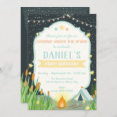 Abend unter den Sternen Geburtstag Einladung (Vorne/Hinten)