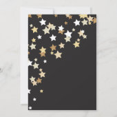 Abend unter den Sternen mit GoldGlitzer Einladung (Rückseite)
