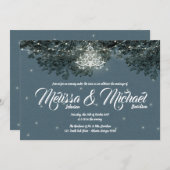Abend unter der Sternenhochzeit Einladung (Vorne/Hinten)