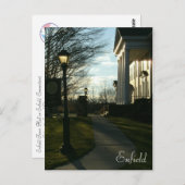 Abend View Enfield Rathaus, Connecticut Postkarte (Vorne/Hinten)