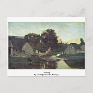 Abend von Daubigny Charles-François Postkarte