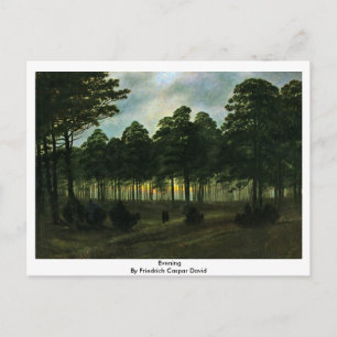 Abend von Friedrich Caspar David Postkarte