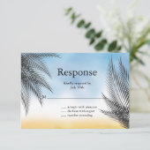 Abend Watercolor Palm Blätter UAWG RSVP Karte (Stehend Vorderseite)