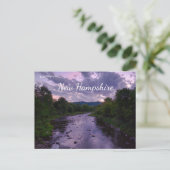 Abenddämmerung am Ammonoosuc-Fluss New Hampshire Postkarte (Stehend Vorderseite)