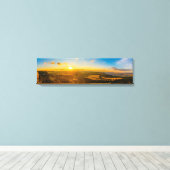 Abenddämmerung Hillside Aussicht Panoramabilder Pr Leinwanddruck (Insitu (Holzboden))