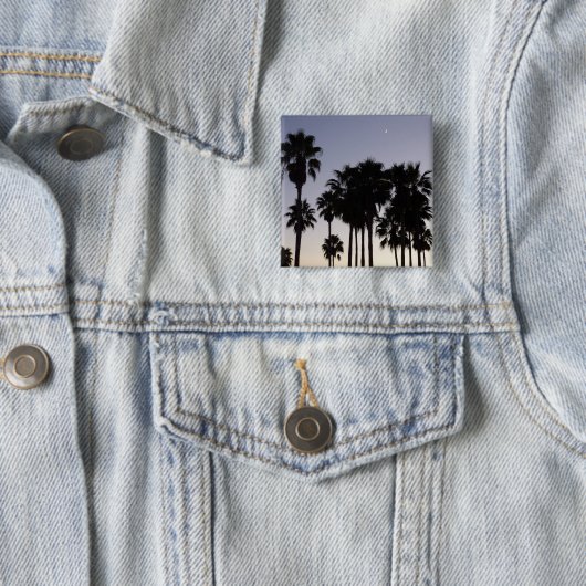 Abenddämmerung mit tropischen Palmen Button (Beispiel)