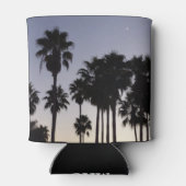 Abenddämmerung mit tropischen Palmen Dosenkühler (Rückseite)