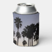 Abenddämmerung mit tropischen Palmen Dosenkühler (Kanne Rückseite)