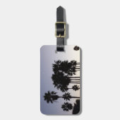 Abenddämmerung mit tropischen Palmen Gepäckanhänger (Vorderseite vertikal)