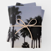 Abenddämmerung mit tropischen Palmen Geschenkpapier Set (Beispiel)