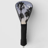 Abenddämmerung mit tropischen Palmen Golf Headcover (Vorderseite)