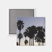 Abenddämmerung mit tropischen Palmen Magnet (Vorderseite/Rückseite)