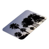 Abenddämmerung mit tropischen Palmen Magnet (Linke Seite)