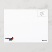 Abenddämmerung mit tropischen Palmen Postkarte (Rückseite)