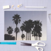 Abenddämmerung mit tropischen Palmen Seidenpapier (Handwerk)