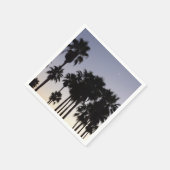 Abenddämmerung mit tropischen Palmen Serviette (Ecke)