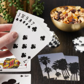 Abenddämmerung mit tropischen Palmen Spielkarten (In Situ)