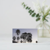 Abenddämmerung mit tropischen Palmen Visitenkarte (Stehend Vorderseite)