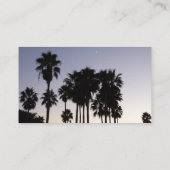 Abenddämmerung mit tropischen Palmen Visitenkarte (Rückseite)