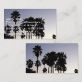 Abenddämmerung mit tropischen Palmen Visitenkarte (Vorne/Hinten)