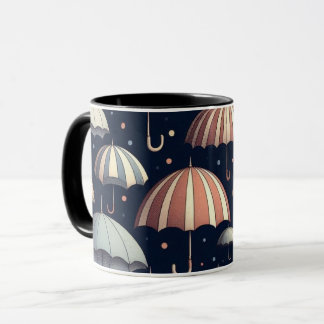 Abende am Strand im Regen Tasse