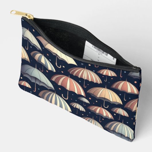 Abende am Strand im Regen Zubehörtasche (Offen)