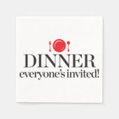 Abendessen Alle sind eingeladen Serviette (Vorderseite)