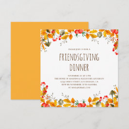 Abendessen am Erntedank. Freundschaftsfest. Herbst Einladung