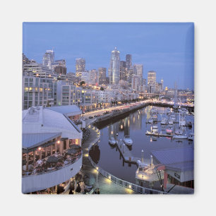 Abendessen am Hafen von Bell in Seattle, Washingto Magnet