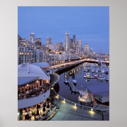 Abendessen am Hafen von Bell in Seattle, Washingto Poster (Vorne)