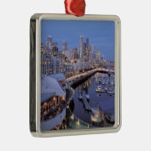 Abendessen am Hafen von Bell in Seattle, Washingto Silbernes Ornament (Rechts)