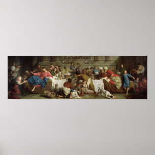 Abendessen am Haus von Simon, 1737 Poster