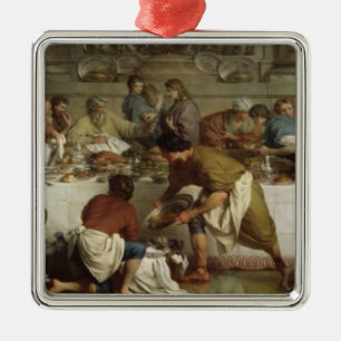 Abendessen am Haus von Simon, 1737 Silbernes Ornament