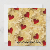 Abendessen am Roten Herzen Valentinstag Einladung (Rückseite)