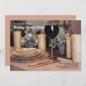 Abendessen am Tisch Einladung (Vorne/Hinten)