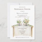 Abendessen am Tisch Probe Abendessen Einladung (Vorderseite)