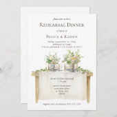 Abendessen am Tisch Probe Abendessen Einladung (Vorne/Hinten)