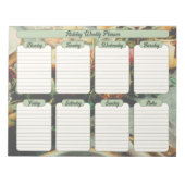 Abendessen am Tisch Wochenplaner Notizblock (Vorderseite)