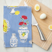 Abendessen an der Amalfiküste Geschirrtuch (Viertel Falte)