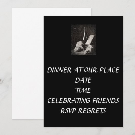 ABENDESSEN AN UNSEREM ORT EINLADUNG (Vorne/Hinten)