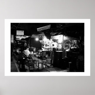 Abendessen auf der Straße Poster