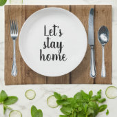 Abendessen auf Eichenholz Geschirrtuch (Gefaltet)