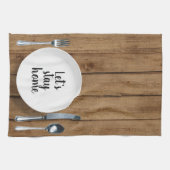 Abendessen auf Eichenholz Geschirrtuch (Horizontal)