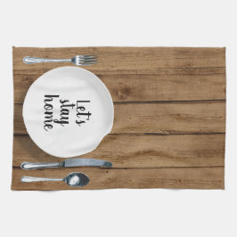 Abendessen auf Eichenholz Geschirrtuch