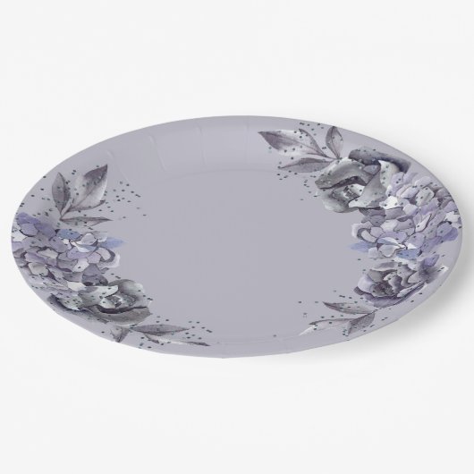 Abendessen auf Papier für Hochzeitsschiefer Pappteller (Schrägansicht)